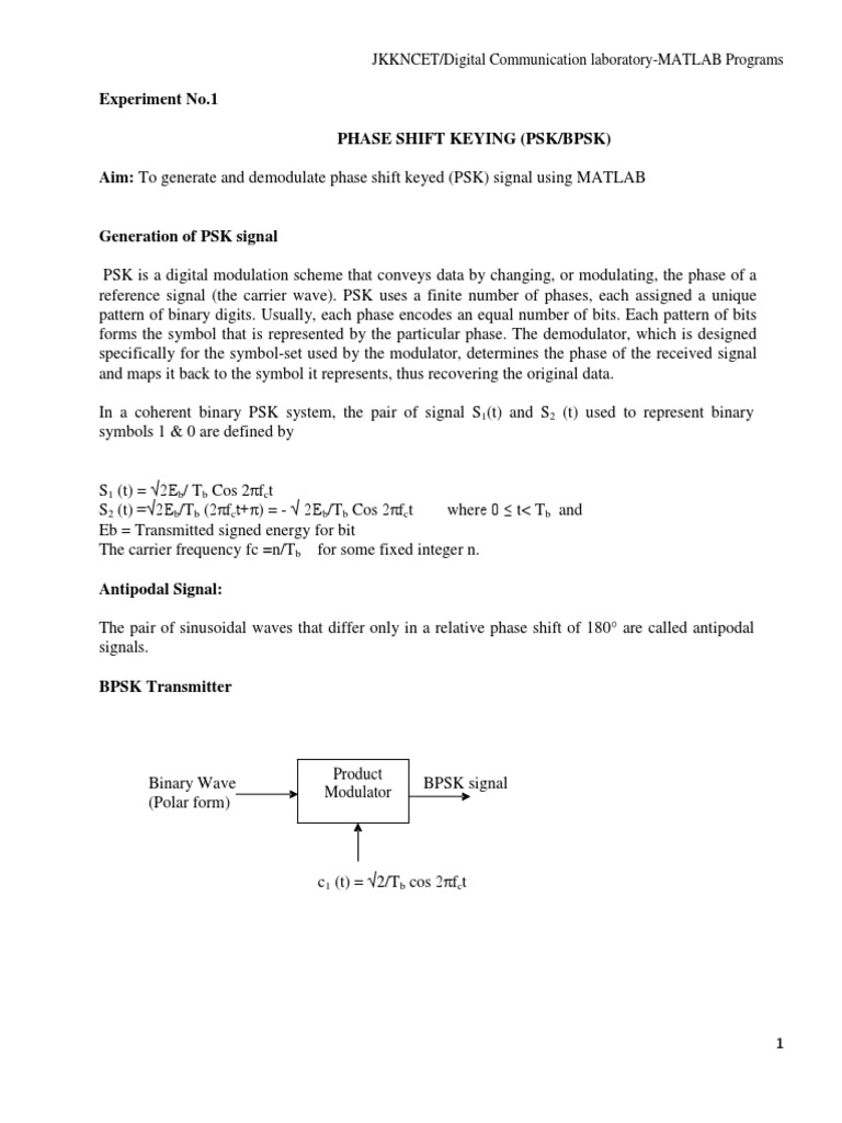 JKKNCETDigital Communication LaboratoryMATLAB Programs PDF