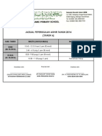 Jadual Peperiksaan Akhir Tahun 2014 (Tahun 6)