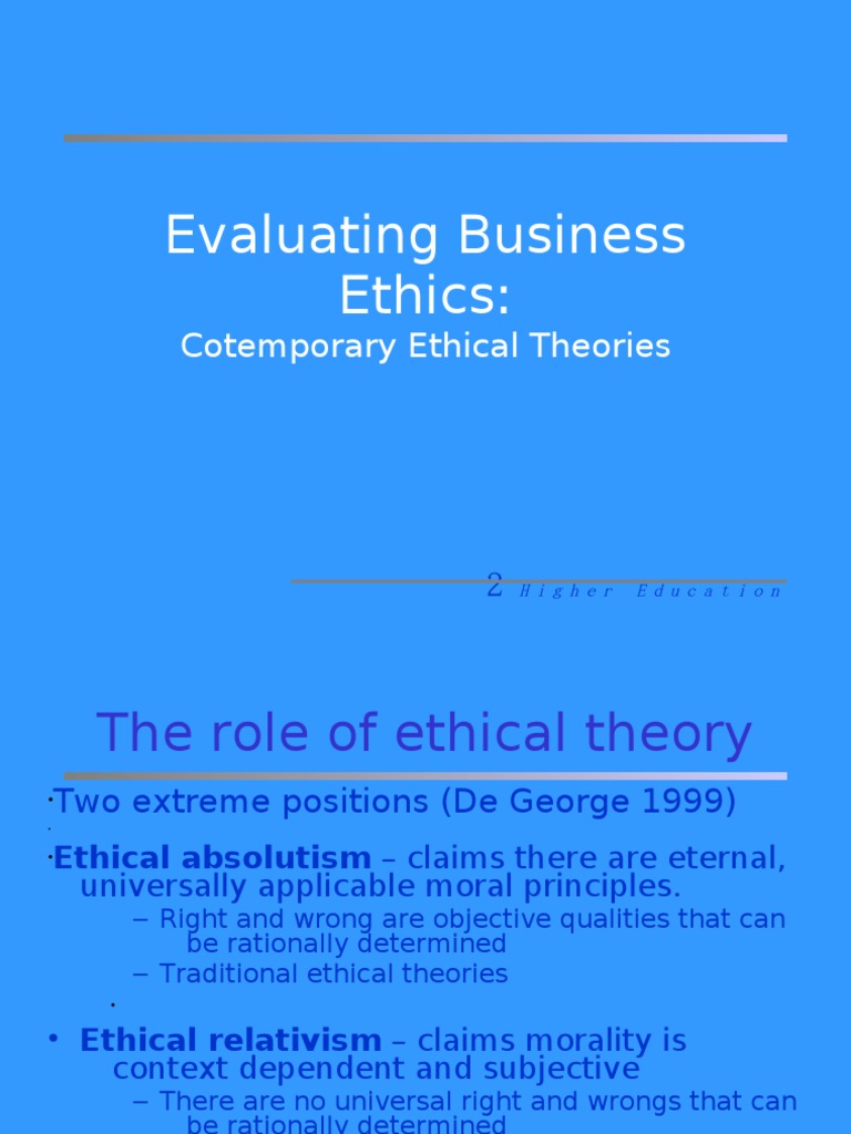 The Major Theory Of Ethics: Utilitarianism
