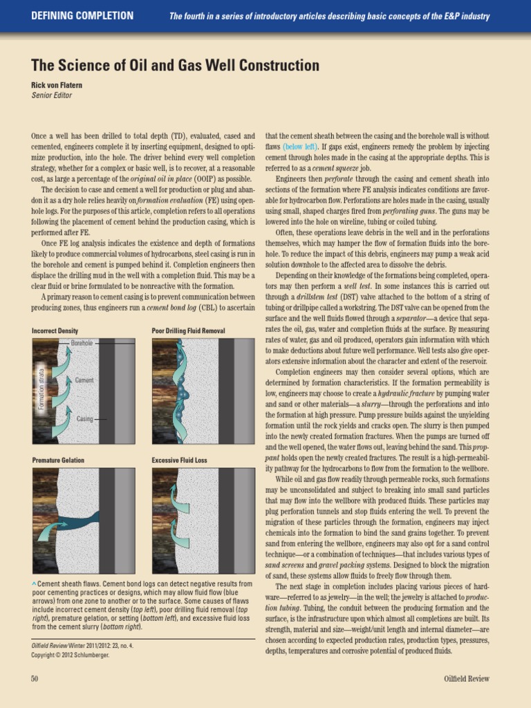 The Science of Oil and Gas Well Construction: Senior Editor | PDF ...