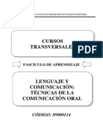 Técnicas de La Comunicación Oral PDF