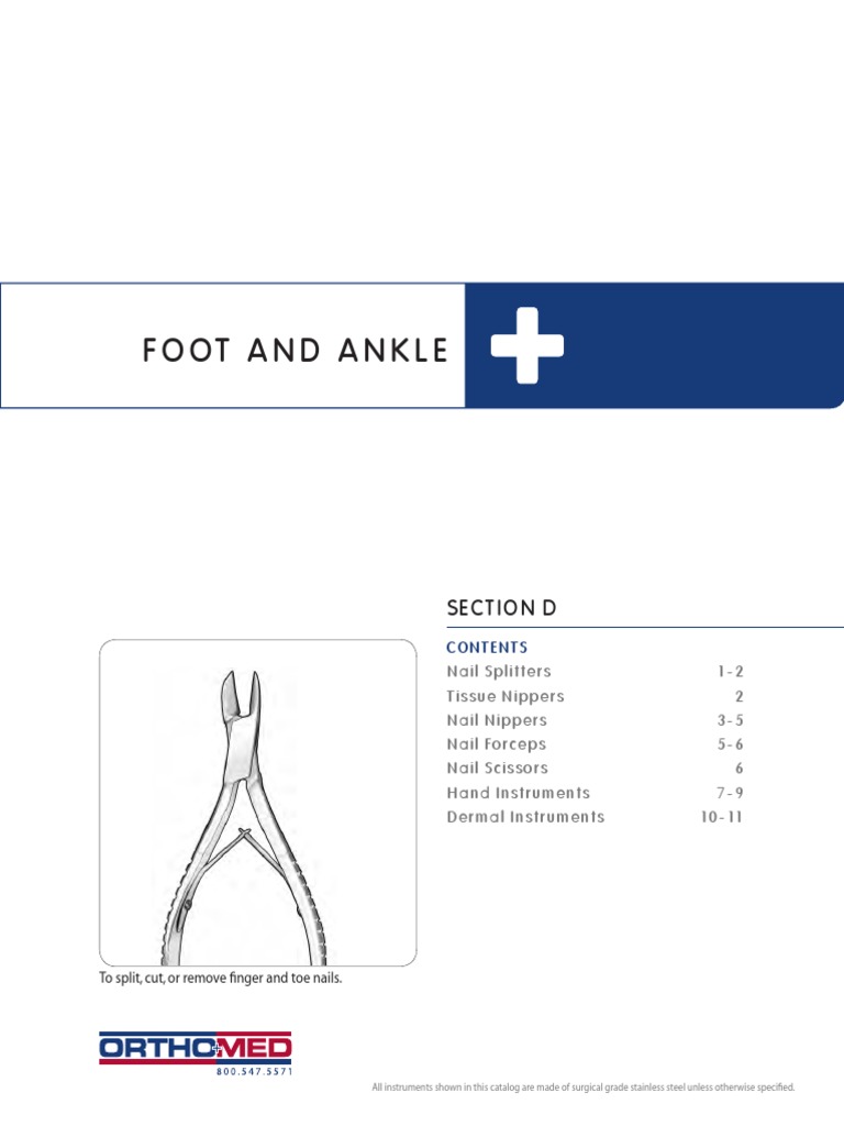 07 D Foot and Ankle Instruments PDF | PDF | Nail (Anatomy) | Stainless ...