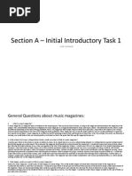 Section A - Initial Introductory Task 1