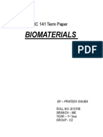 IC 141 Term Paper on Biomaterials