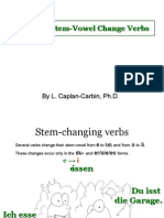 Stem Vowel Change Verbs Learn German Aprender Aleman