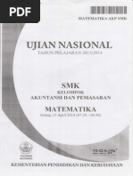 Soal Ujian Nasional SMK 2013-2014 Matematika Akuntansi