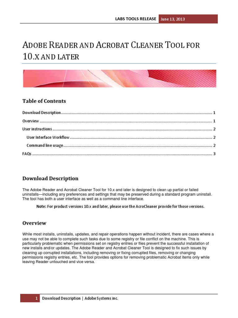 adobe reader and acrobat cleaner tool download