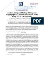 Analysis, Design and Testing of Frequency Hopping Spread Spectrum Transceiver Model Using MATLAB - Simulink