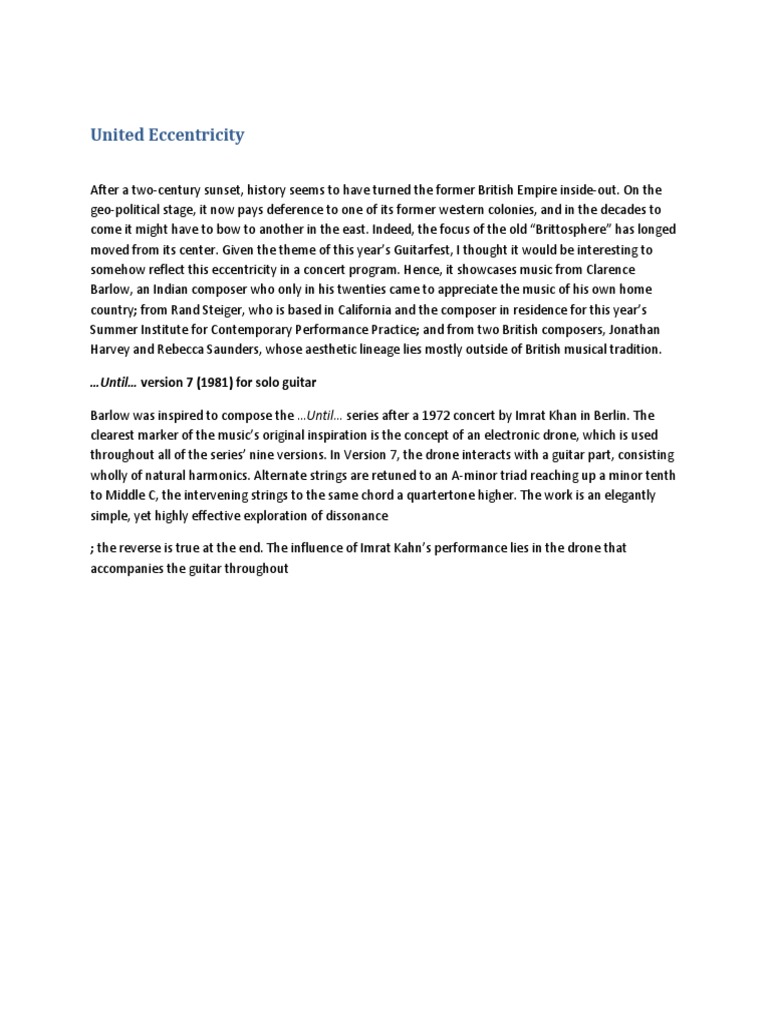 Program Notes Gfest 2013 | PDF