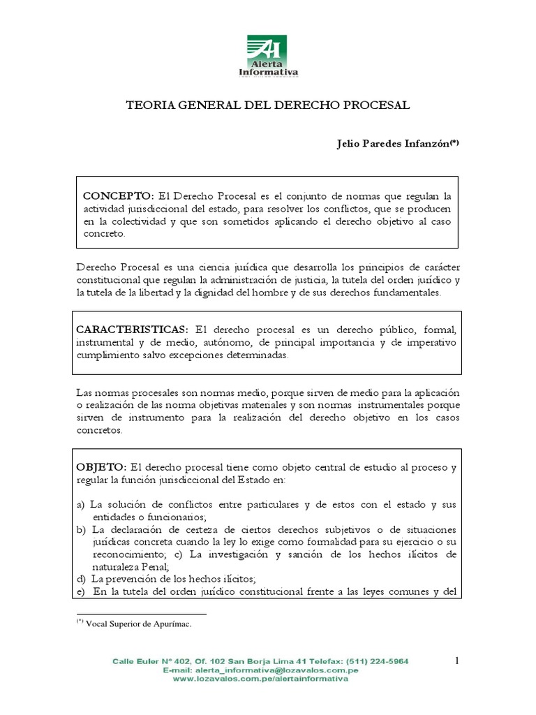 Teoría general del proceso pdf