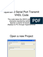 Spartan 3 Serial Port Transmit VHDL Code