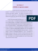 Sub Module 1.5 5. Use of EXCEL For Regression Analysis: RD TH