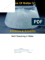Lecture 7.5 - Solutions & Solubility