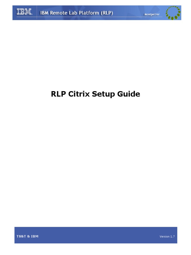 CLP Citrix Setup Guide Current PDF | PDF | Firewall (Computing ...