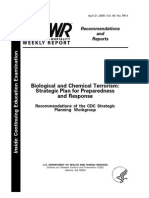Biological and Chemical Terrorism: Strategic Plan For Preparedness and Response