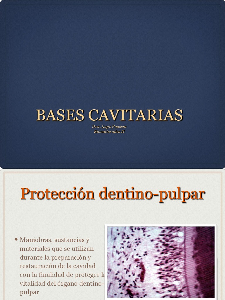 Bases Cavitarias | PDF | Cemento | Diente humano