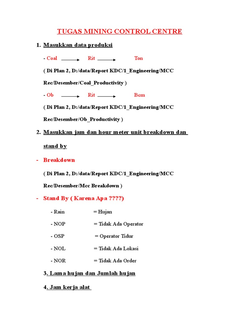 Pusat Kontrol Produksi Tambang | PDF | Coal | Fuels