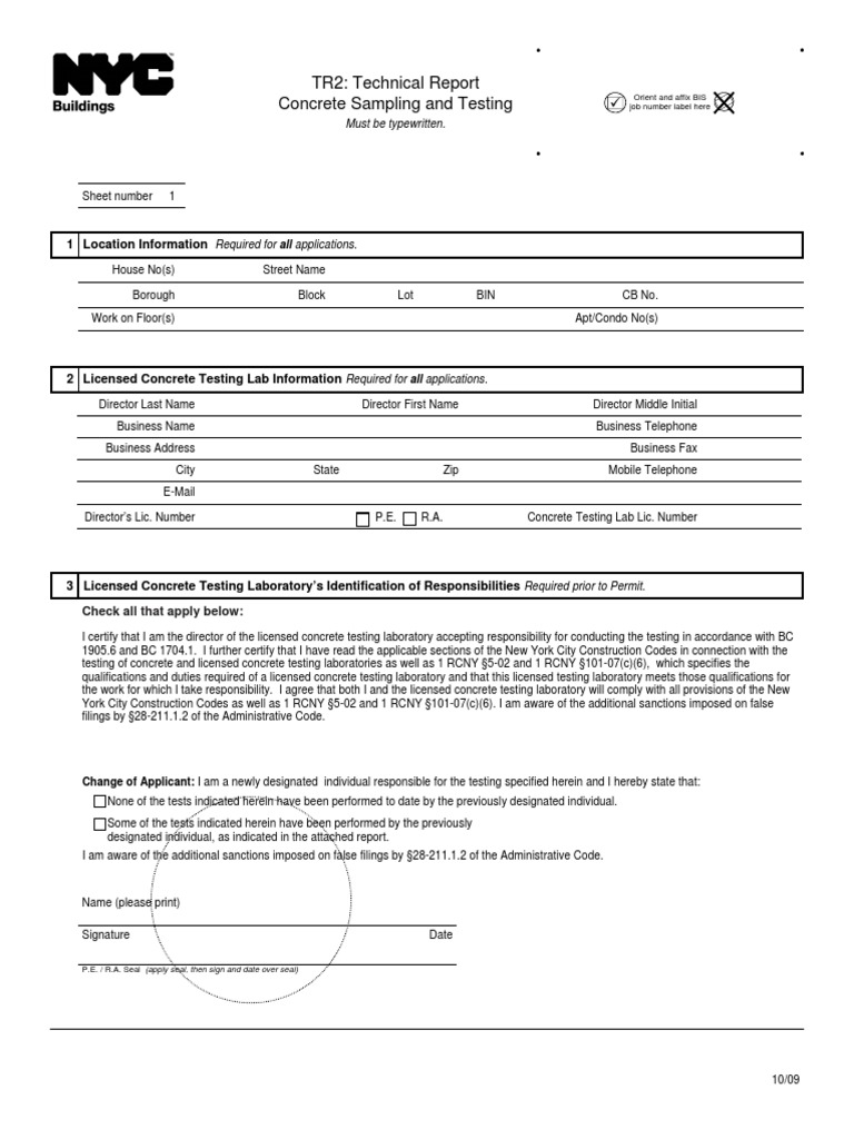 Concrete Testing Lab Certification Form | PDF | Seal (Emblem ...
