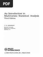 An Introduction To Multivariate Statistical Analysis PDF