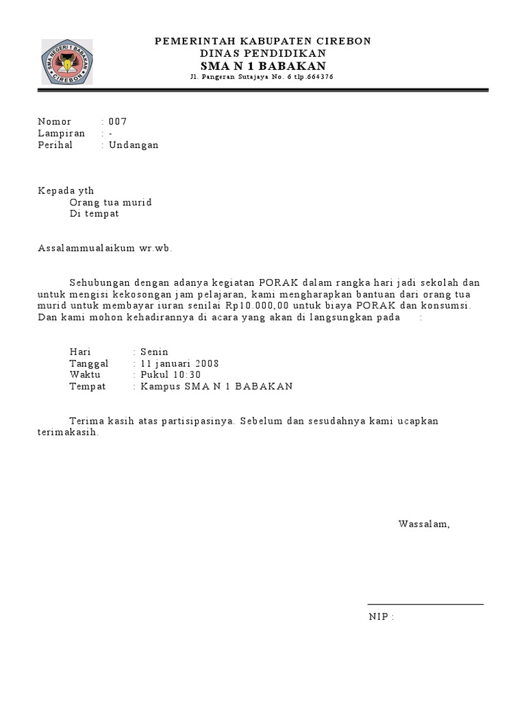 Contoh Surat Dinas Doc / Doc Contoh Surat Dinas Nicken Lestari Academia Edu : Surat dinas adalah surat yang dibuat oleh instansi resmi atau dinas yang berguna untuk berbagai kepentingan tertentu.