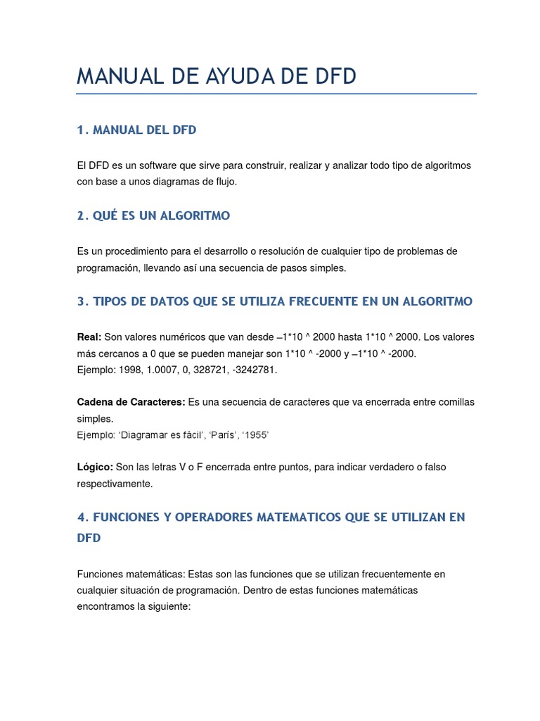 Manual de Ayuda de DFD PDF | PDF | Puerta lógica | Logaritmo