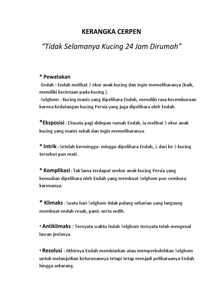 Kerangka Cerpen Iis