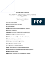 Reglamento Del Sistema Nacional de Impacto Ambiental