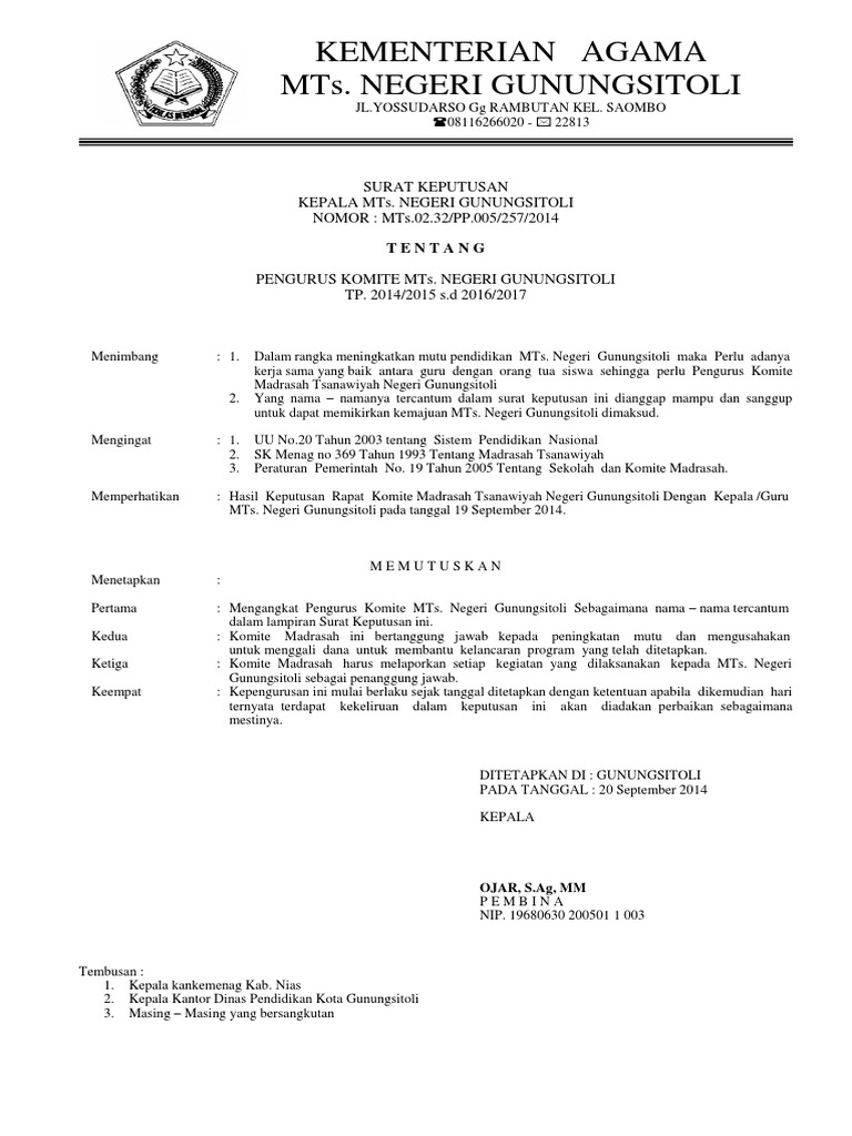 SK. Komite 2014-2015