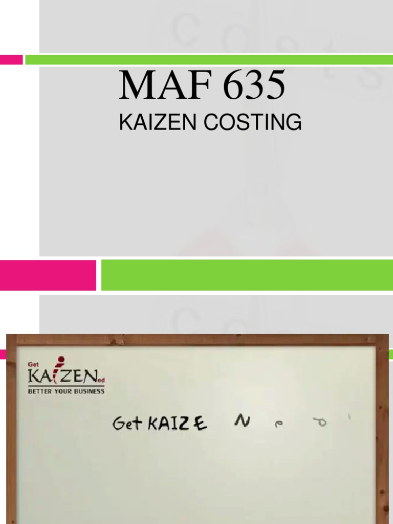 Kaizen Costing Operations Management Leadership