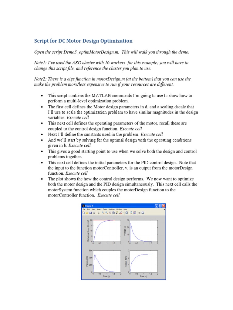 Script For DC Motor Design Optimization | PDF | Mathematical ...