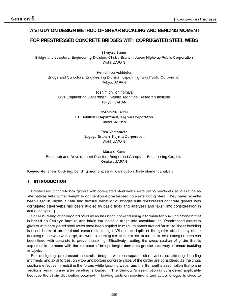 Study On Design Method of Shear Buckling and Bending PDF | PDF ...