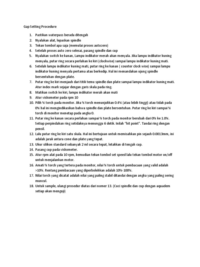 Sop Brookfield Cone Plate PDF