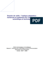Dossier de veille sur l'optique adaptative : recherche de l'information scientifique et technique (2008)