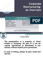 Corporate Restructuring - Merger, Amalgamation, Etc