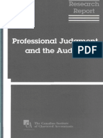 Professional Judgment and the Auditor - 1995