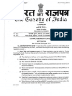 CEA-Technical Standards For Construction of Electrical Plants and Electric Lines, Gazette Notification-2010