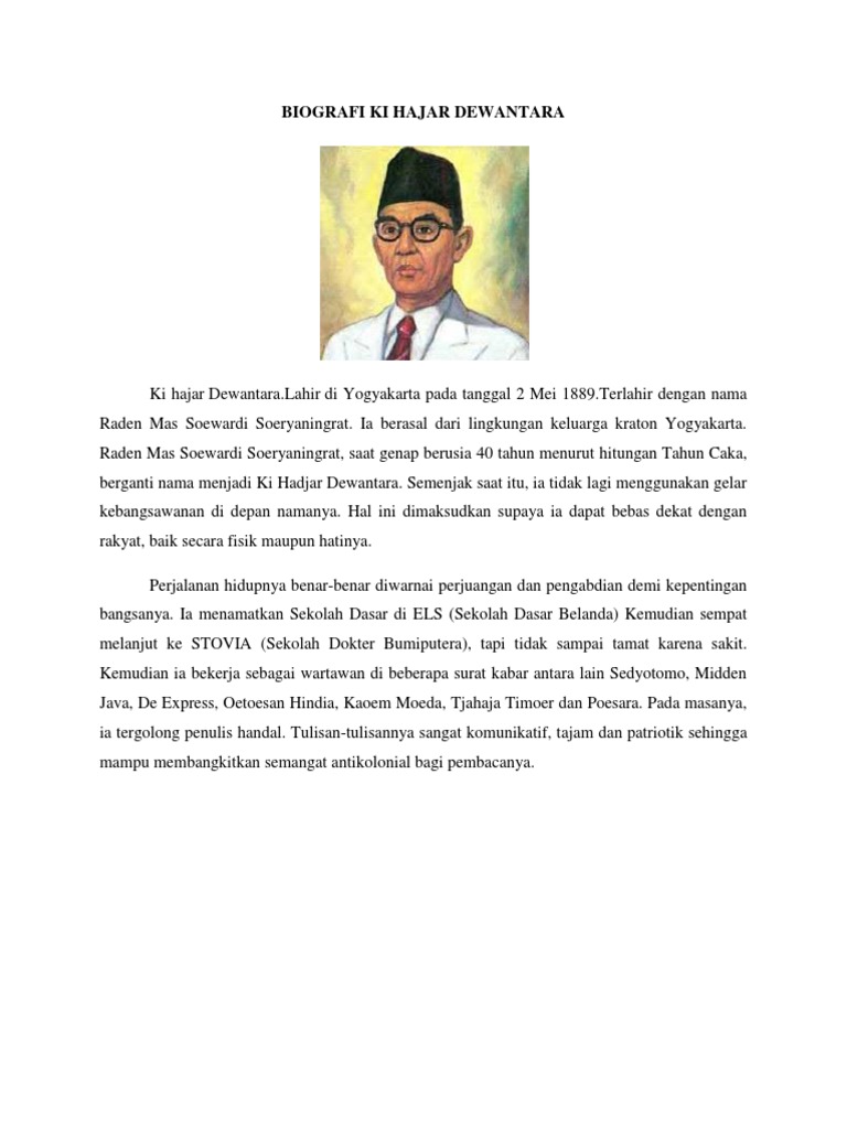 Biografi Ki Hajar Dewantara