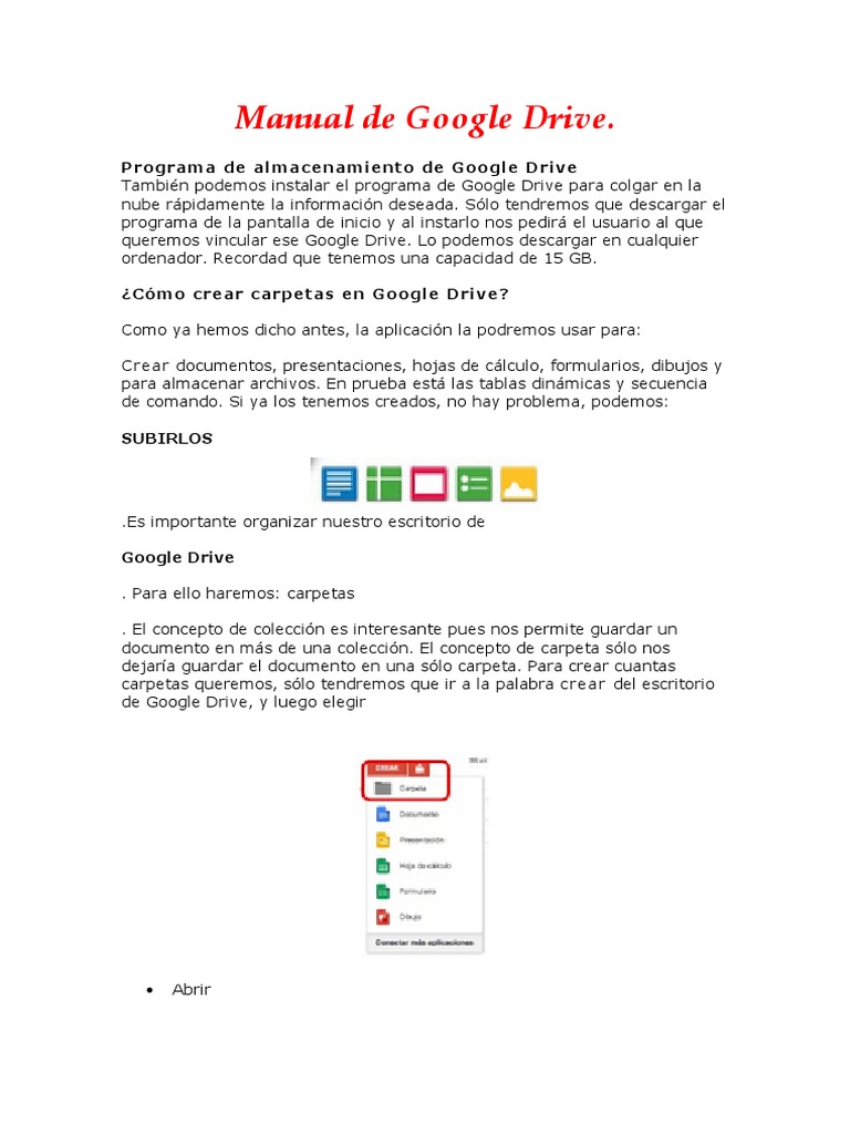 Manual Completo de Google Drive | PDF | Google | Archivo de computadora
