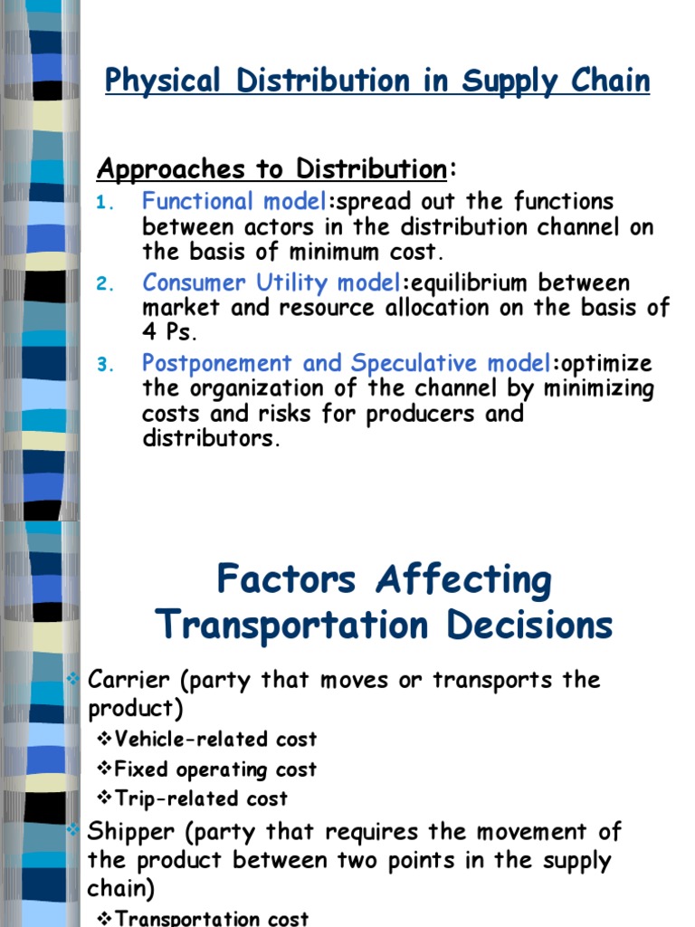 Optimizing Physical Distribution Strategies | PDF | Logistics | Transport