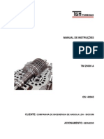 Manual de instruções da turbina TM 25000A