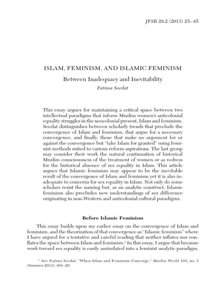 Islam, Feminism, and Islamic Feminism | PDF | Feminism | Gender Studies