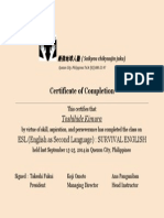 Certificate of Completion (EXAMPLE ONLY)