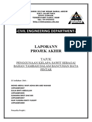 Contoh Laporan Projek Tahun Akhir Politeknik