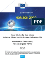 Horizon 2020-Msca-If-Ef (Templates Parts A&b) PDF