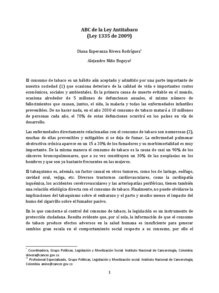 ABC DE LA LEY ANTITABACO.pdf Fumar tabaco Tabaco