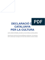 Declaraci de Catalunya Per La Cultura PDF