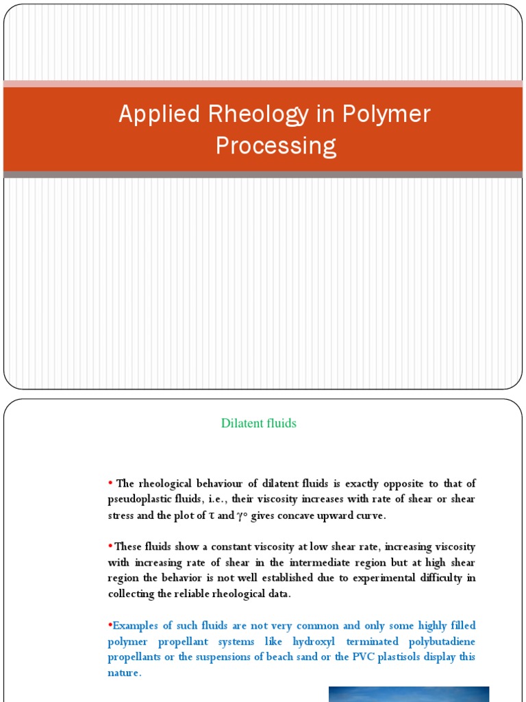 Lecture - 20 Applied Rheology 4 | PDF | Shear Stress | Rheology