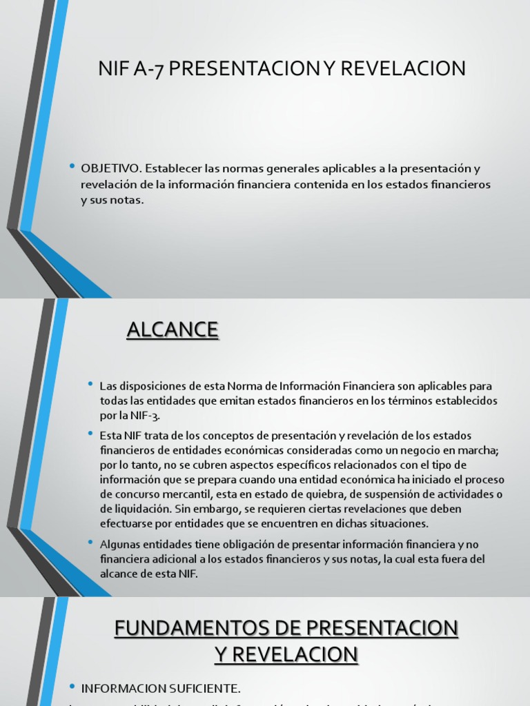 NIF A7 PRESENTACION Y REVELACION.pptx Estado financiero