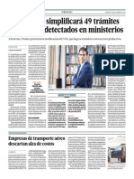 Ejecutivo simplificará 49 trámites engorrosos detectados en ministerios_El Comercio 17-10-2014.pdf