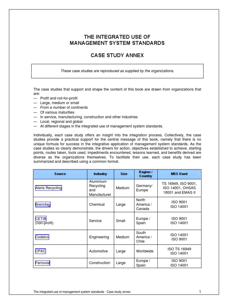 Case Study Annex | PDF